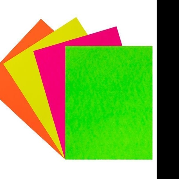 CARTULINA FLUOR. CTA. COL. MIX. PAQ. C20H 1C. 998 C.35